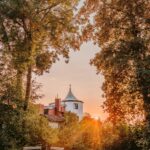 Ein Bild von Moosburg hinter einem Wald